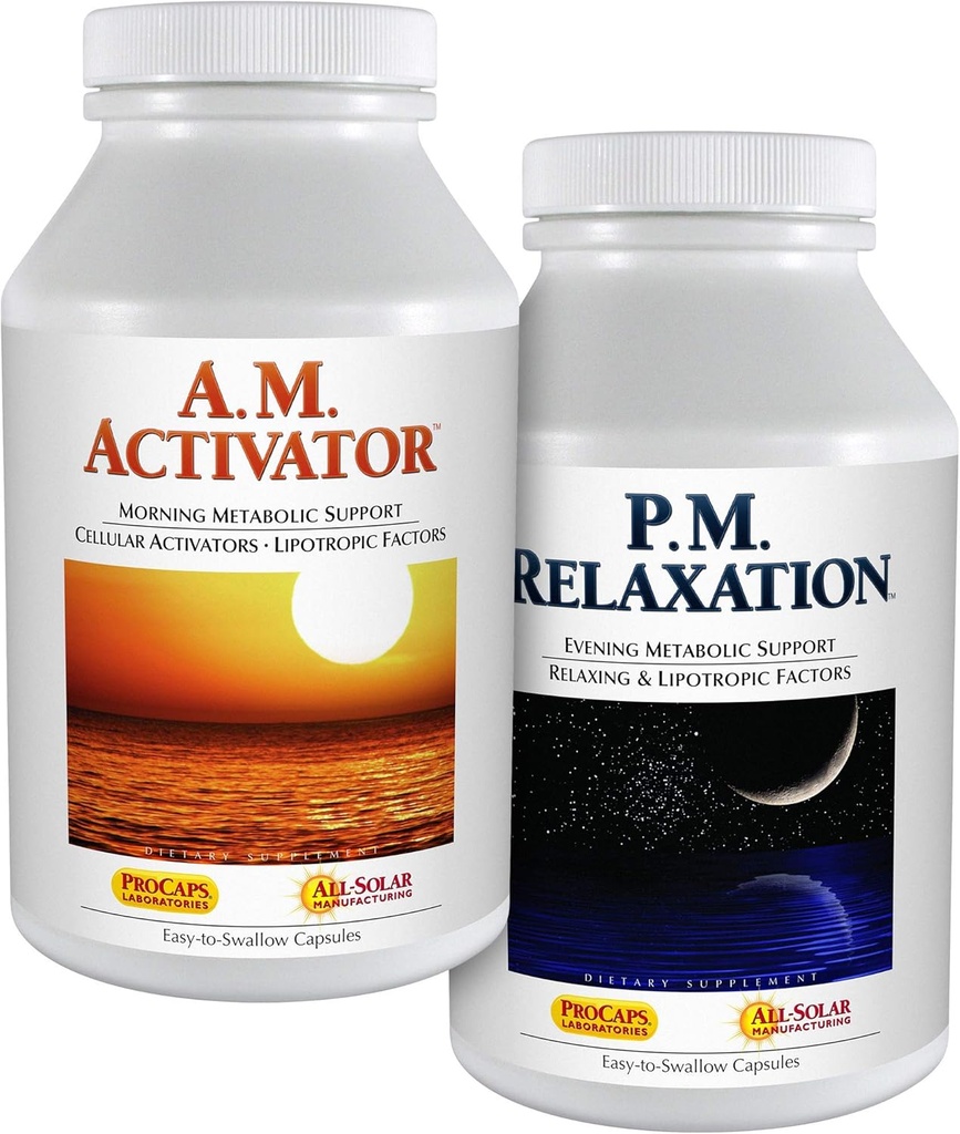 ANDREW LESSMAN A.M. Activator and P.M. Relaxation Kit - 30 κάψουλες του κάθε - A.M. Activator Προάγει την Ενέργεια και το Λιπαρά Μεταβολισμό Ενώ P.M. Relaxation Ενθαρρύνει έναν Ξεκούραστο Νυχτερινό Ύπνο