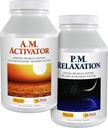 ANDREW LESSMAN A.M. Activator and P.M. Relaxation Kit - 30 Capsules of Each - A.M. Activator Promotes Energy and Fat Metabolism While P.M. Relaxation Encourages a Restful Night's Sleep