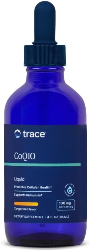 Trace Minerals Liquid CoQ10 100 mg - Hücre Sağlığı ve Immune Sistem Fonksiyonlu - Coenzyme Q10 & Ionic Trace Minerals - 4 fl oz (24 hizmet)