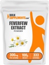 BulkSupplements.com Feverfew Extract Powder - Feverfew Herbal Supplement - Gluten Free, 300mg per Serving, 100g (3.5 oz) (Pack of 1)