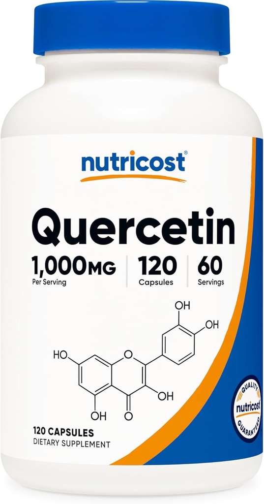 Nutricost Quercetin 1000 mg, 120 Capsules - Vegetarian Capsules, 60 Hizmet, 500 mg Per Capsule, Non-GMO, Gluten Free