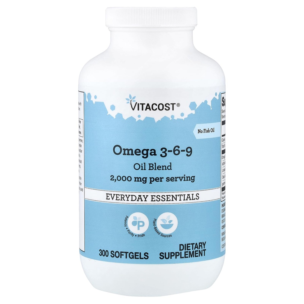 Vitacost Ωμέγα 3-6-9 Φυσικό μείγμα πετρελαίου -- 2000 mg ανά μερίδα- 300 Softgels