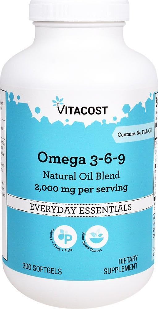 Vitacost Omega 3-6-9 Natural Oil Blend -- 2000 mg per serving- 300 Softgels