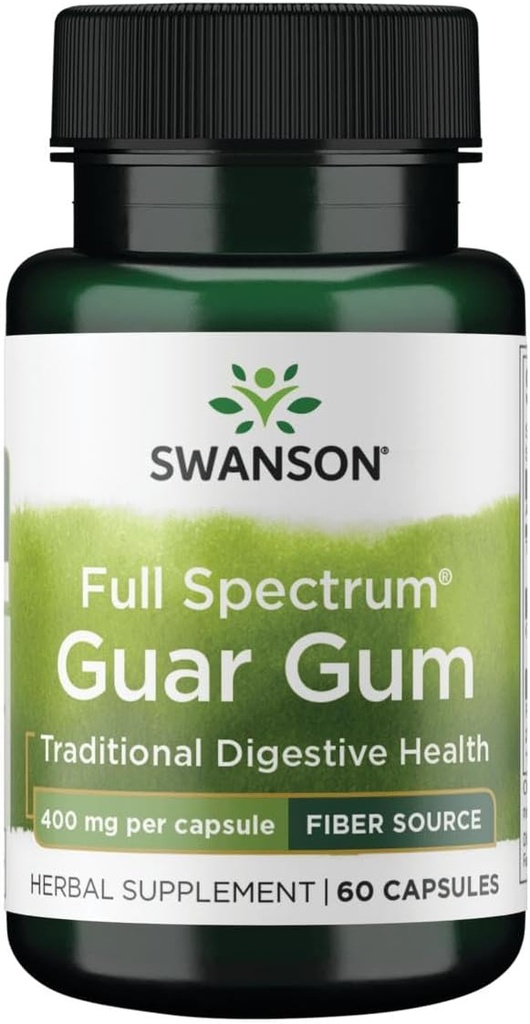Swanson Full Spectrum Guar Gum 400 Milligrams 60 Capsules