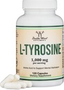 L-Tyrosine 1000 mg hizmet başına, 120 Veggie Capsules (L Tyrosine Supplement for Memory, Care, and Focus) Amino Asit, Vegan Safe, Non-GMO Tarafından Double Wood
