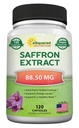 aSquared Nutrition Saffron Supplements - 120 Capsules - Saffron Extract Supplement Pills for Energy, Focus and Mood - Pure Saffron Alternative to Powder, Tea, Threads & Gummies