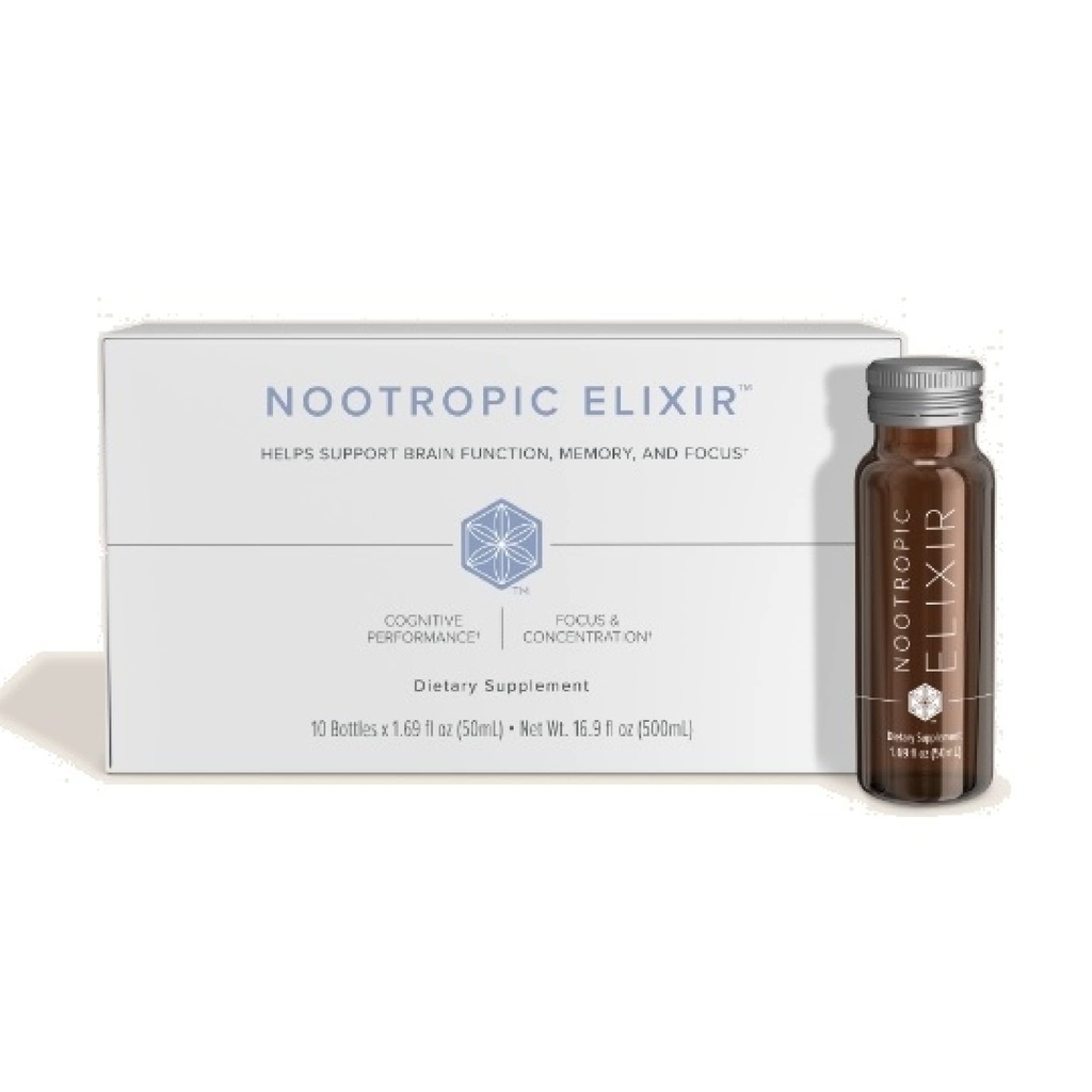 Isagenix Nootropic Elixir- Brain Health & Focus Supplement - Συμπλήρωμα υγρού με εκχύλισμα πράσινου τσαγιού για να υποστηρίξει ένα υγιές mindset - 1.69 Oz μπουκάλια (10 κόμης)