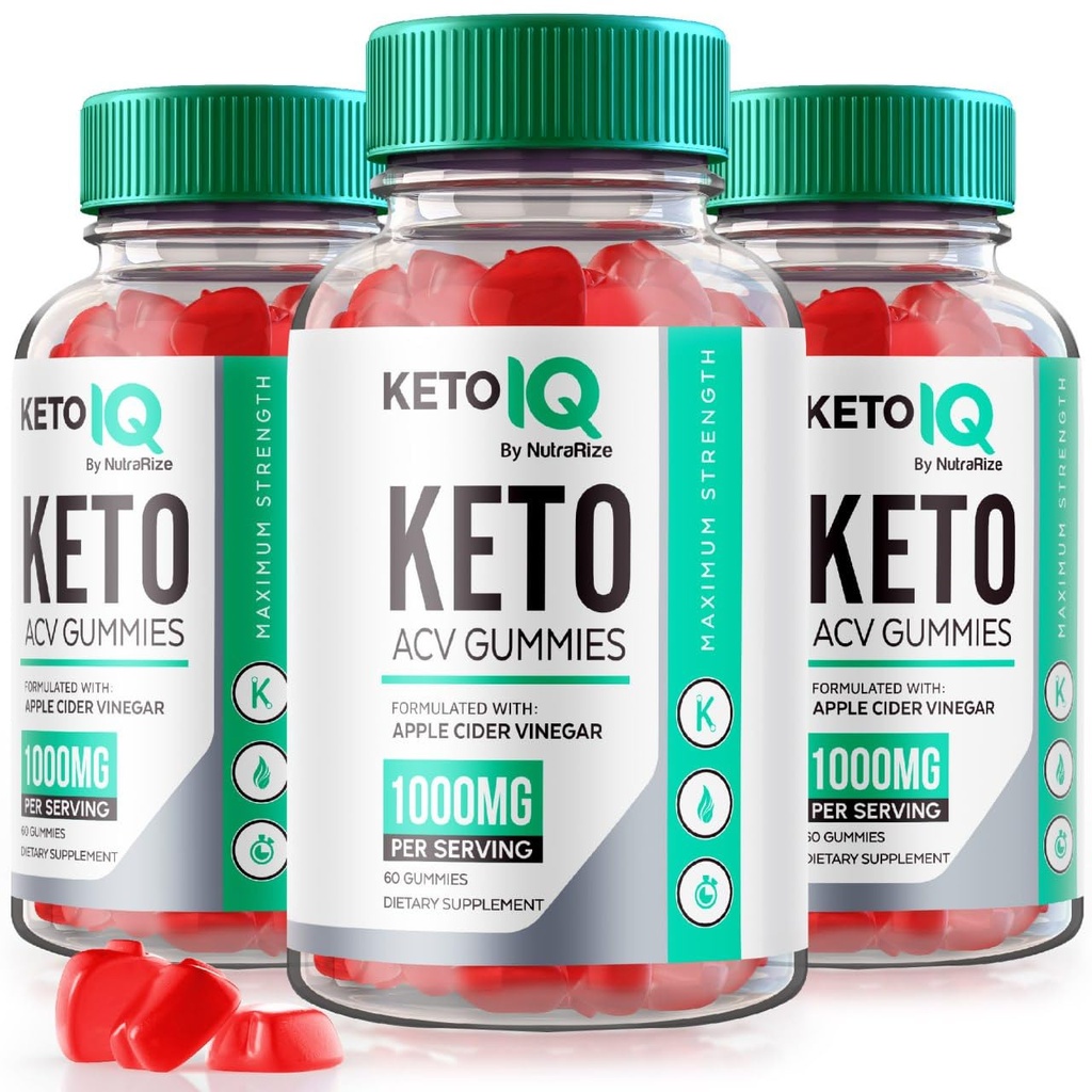 NutraRize (Üç Keto IQ Keto ACV Gummies, Gelişmiş Kilo Kaybı için Formula, Diyet Tamam, Gomitas Yorumları (180 Gummies)