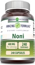 İnanılmaz Formulas Noni 400 Mg hizmet başına | 240 Capsules Supplement | Non-GMO | Gluten Free | Made in USA