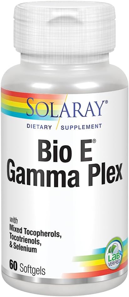 SOLARAY Bio E Gamma Plex | Doğal Tocopherol Mix ile Sağlıklı Antioksit Desteği | 60 Softgels, 30 Serv