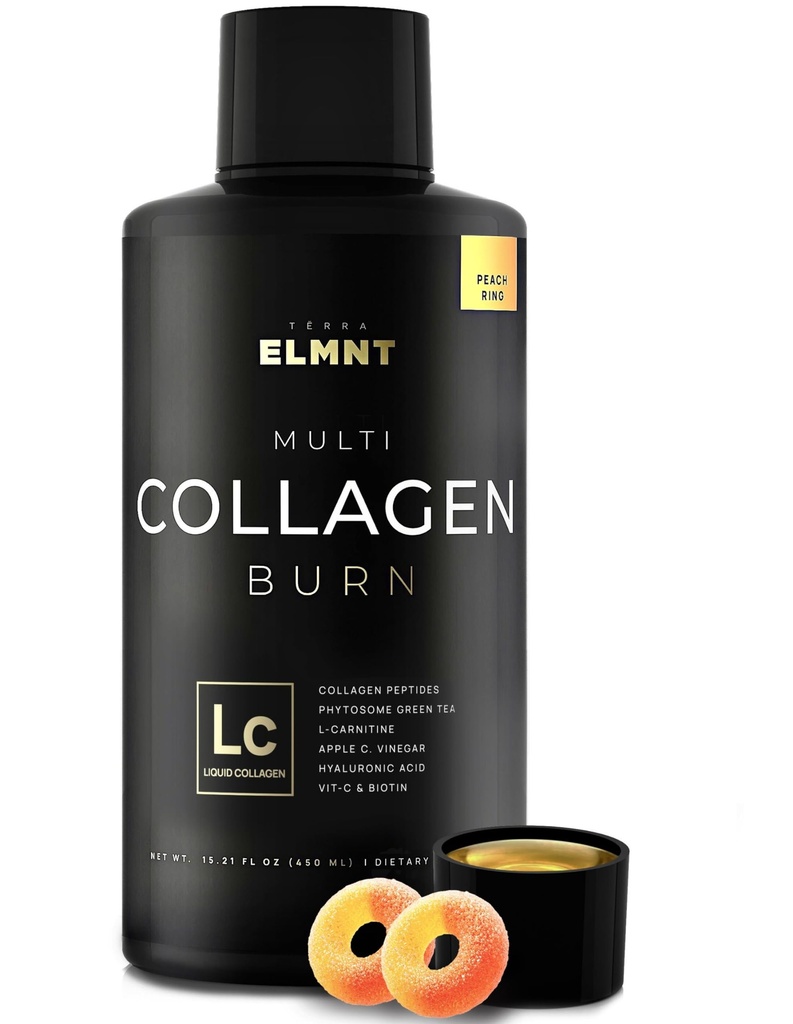 Kadın Kilo Kaybı ve Güzellik w. Hyaluronic Asit, Biotin, L-Carnitine, Apple C Vinegar - Ultra Pure Multi Collagen Protein Shots İçilir + Saç ve Cilt Sıvı Vitaminler - Colageno