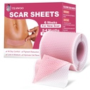 Silikon Scar Sheets,Silicone Scar Tape For Surgery Scars,C-Section,Tummy Tuck,Keloid Bump Removal, Face Tape for Wrinkles Overnight (1.6)X 59" Roll-1.5M-Pigment Re-Pink)