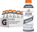 Gatorade Zero Protein, 10g Whey proteini, Zero Sugar, Liquid Electrolytes, Buzul, 16.9 Fl Oz Şişe, 12 Pack