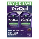 ZzzQuil, Sleep Aid, Nighttime Sleep Aid Liquid, 50 mg Diphenhydramine HCl, Fall Asleep Fast, Non-Habit Forming, Warming Berry Flavor, 12 FL OZ (Pack of 2)