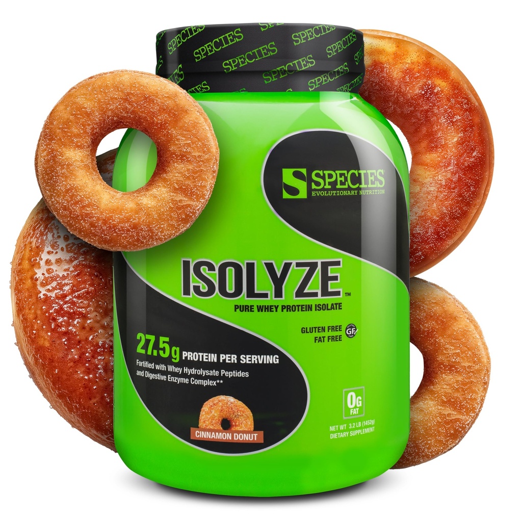 Tür Beslenme Isolyze Whey Protein Tozu, 100 Whey Isolate for Muscle Building, 27.5g Protein Per Scoop, No Sugar & Low Fat (Cinnamon Donut, 44 Hizmet)