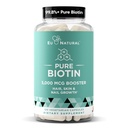 Biotin 5000 mcg Hair Skin Nails Supplement - Kadınlar ve Erkekler için Yüksek Lisans Saç Büyüme Vitaminleri - Sağlıklı Saç, Güçlü Çiçekler ve Glowing Skin için Güçlü Destek - 120 Vegan Soft Capsules