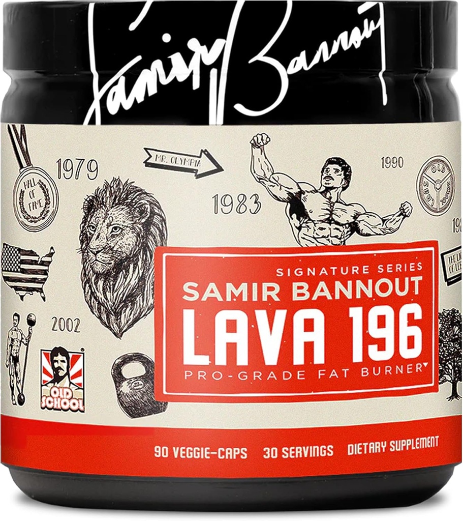 Lava 196 – Erkekler ve Kadınlar için Gelişmiş 3Stage Fat Burner – Termogenic Metabolism Branson – Hormon & Kas Desteği – Exclusive OSL x Bay Olympia Samir Bannout İşbirliği – 30 Hizmet