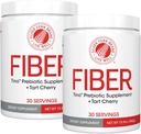 Tino High Fiber Supplement Toz - Non-GMO, Pre-Biotic, Water uli, Digestive Friendly, Tozlu Mix - Su Ekle, Suyu, Shakes, Cereal & More (2 Canisters - 15.9 Oz. ea.)