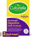 Culturelle Pro Strength Daily Probiotics For Digestive Health (2 Μήνες Προσφορά) με Πρεβιοτικά για γυναίκες & άνδρες, Υποστηρίζει Περιστασιακή Διάρροια, Αέριο & Μπλόφα, Γλουτένη & Χωρίς Σόγια, 60 Count