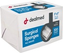 Dealmed 3" x 3" Cerrahi Sponges, 8Ply, Yara Bakımı için On-Woven Absorbent Gauze Sponges, First Aid Kits and Medical Olanaklar, 200 Count (Pack of 1)