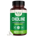 Φωλιασμένα φυσικά Choline Bitartrate 500mg - Υψηλής ισχύος Choline Συμπληρώματα - Υποστηρίζει Γνωστική απόδοση & λειτουργία ήπατος - 100% Vegan & μη-GMO Choline - 90 Vegan Κάψουλες