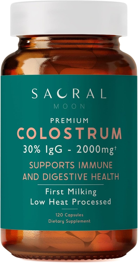 Colostrum,% 30 IgG - First Milking - Low Heat Processed - 2000 mg - Non GMO - Immune, Gut, Digestive, GI Tract Support - Skin, Saç, güzellik - Bovine Colostrum Clarity & refahla Yardımcı Olabilir