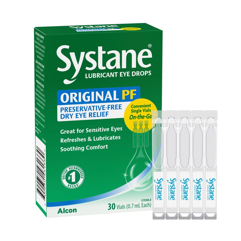 Systane Long Lasting Lubricant Eye Drops Φιαλίδια Οφθαλμικές σταγόνες, 30 Count (Pack of 1)