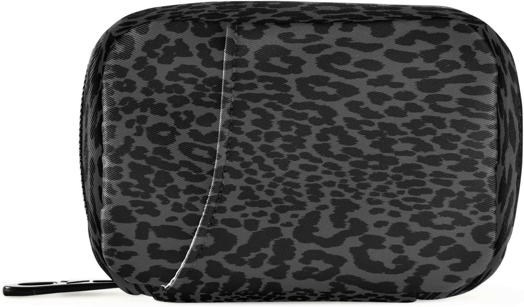 xigua Leopard Black Pill Box 7 Günlük Seyahat Pill Vakaları Bag,Weekly Portatif Pill Organize Bag ile Vitamin Tamam Balık Yağı için Ambalajlı Çanta