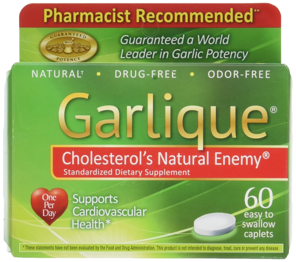 Συμπλήρωμα διατροφής Garlique, 60 Caplets