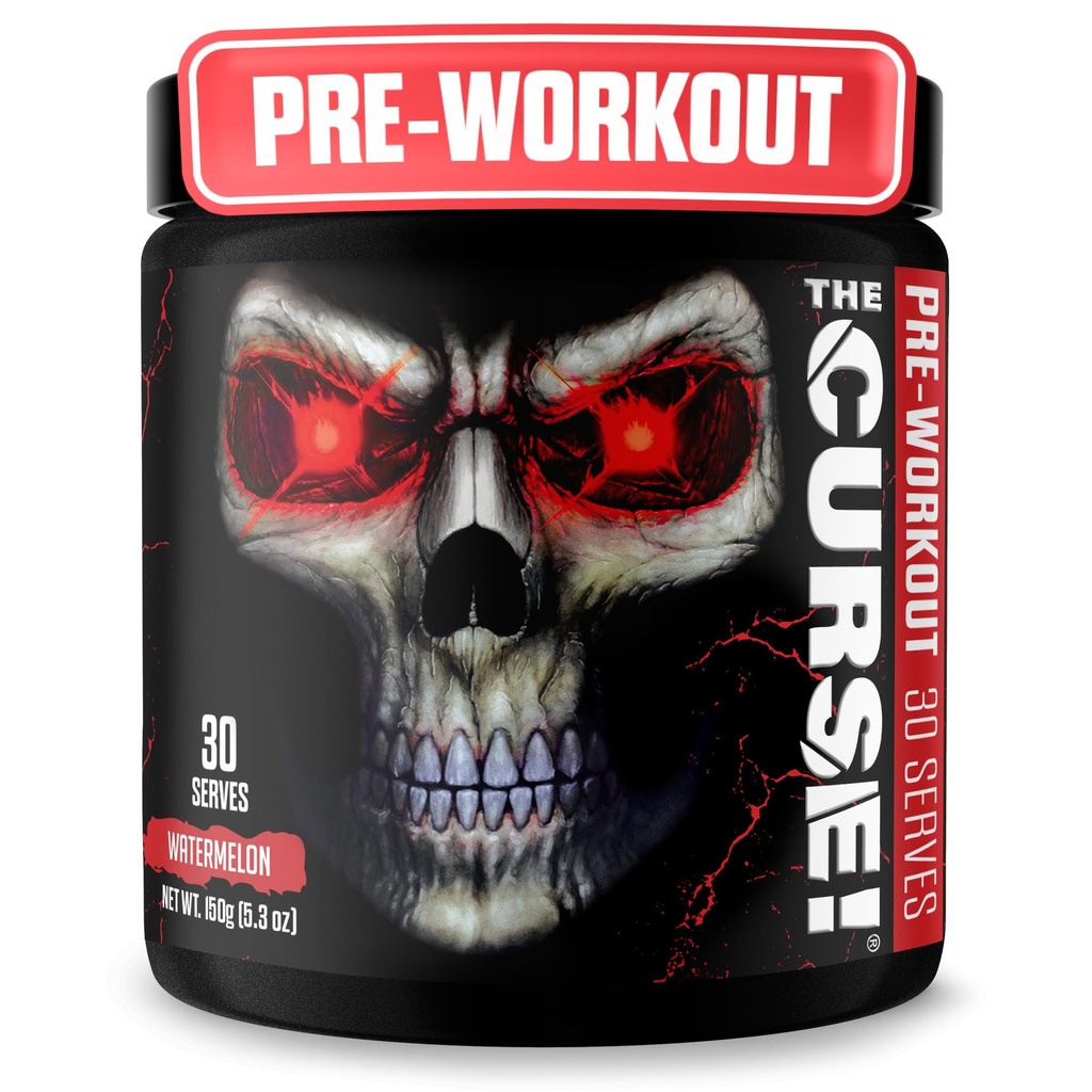 JNX SPORTS The Curse! Erkekler ve Kadınlar için Çalışma Tozu, Caffeine, Beta-Alanine, Tinatine, L-Citrulline, 30 Hizmet, Sumelon Flavor – Enerji, Güçlü ve Focus