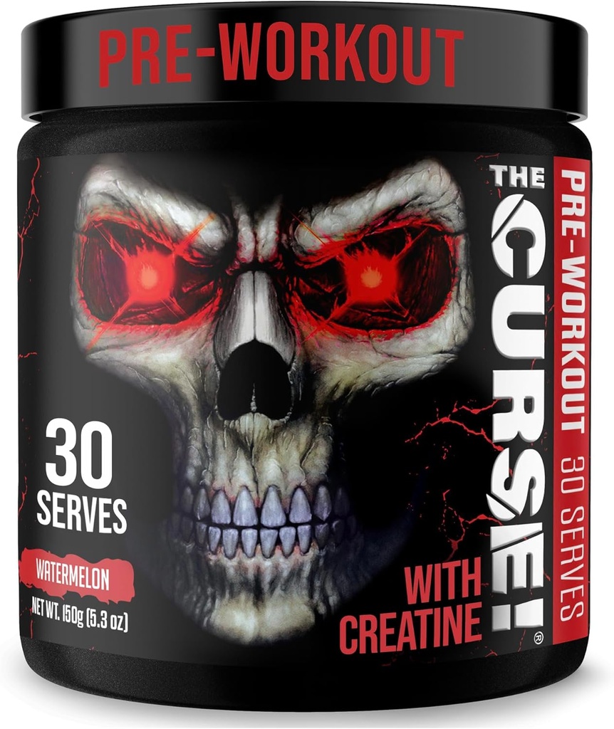 JNX SPORTS The Curse! Erkekler ve Kadınlar için Çalışma Tozu, Caffeine, Beta-Alanine, Tinatine, L-Citrulline, 30 Hizmet, Sumelon Flavor – Enerji, Güçlü ve Focus
