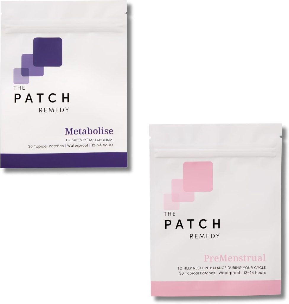 Patch Remedy Metabolize & PMS Patch Kit for Women - (60 Topical Patches) Metabolism Patch & PreMenstrual Patch