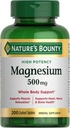 Nature's Bounty Magnezyum 500 mg Tabletleri, Yüksek Potency Magnezyum Supplement for Bone & Muscle Health, Whole Body Support, 200 Count (4000 of 1)