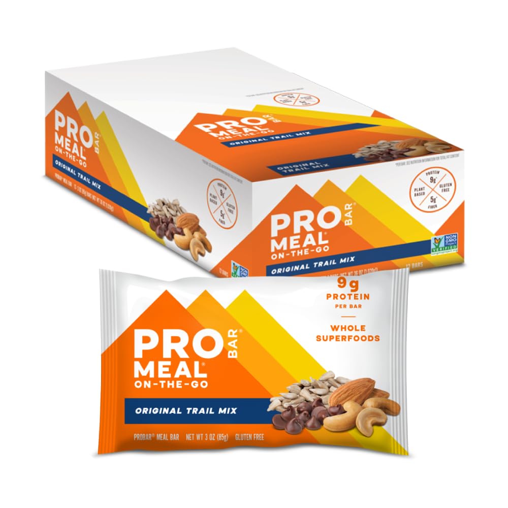 PROBAR - MEAL Bar, Original Trail Mix, Non-GMO, Gluten-Free,health, Plant-Based, Whole-Food Materialss, Natural Energy (12))
