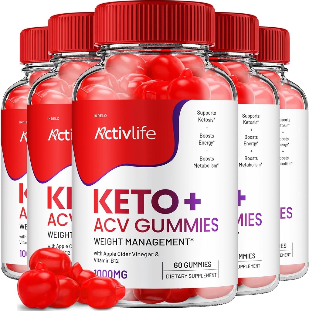 ActivLife Keto ACV Gummies - Active Life Keto Apple Cider Vinegar Gummies, ActivLife Keto + ACV Kilo Yönetimi Gummies ActiveLife 1000 mg Formula (5 Pack - 300 Gummies)