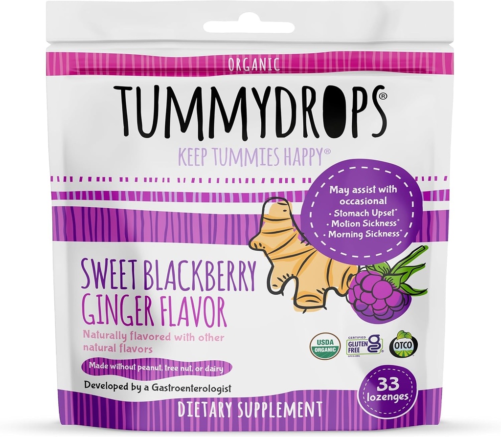Tummydrops USDA Organik Tatlı Blackberry Ginger