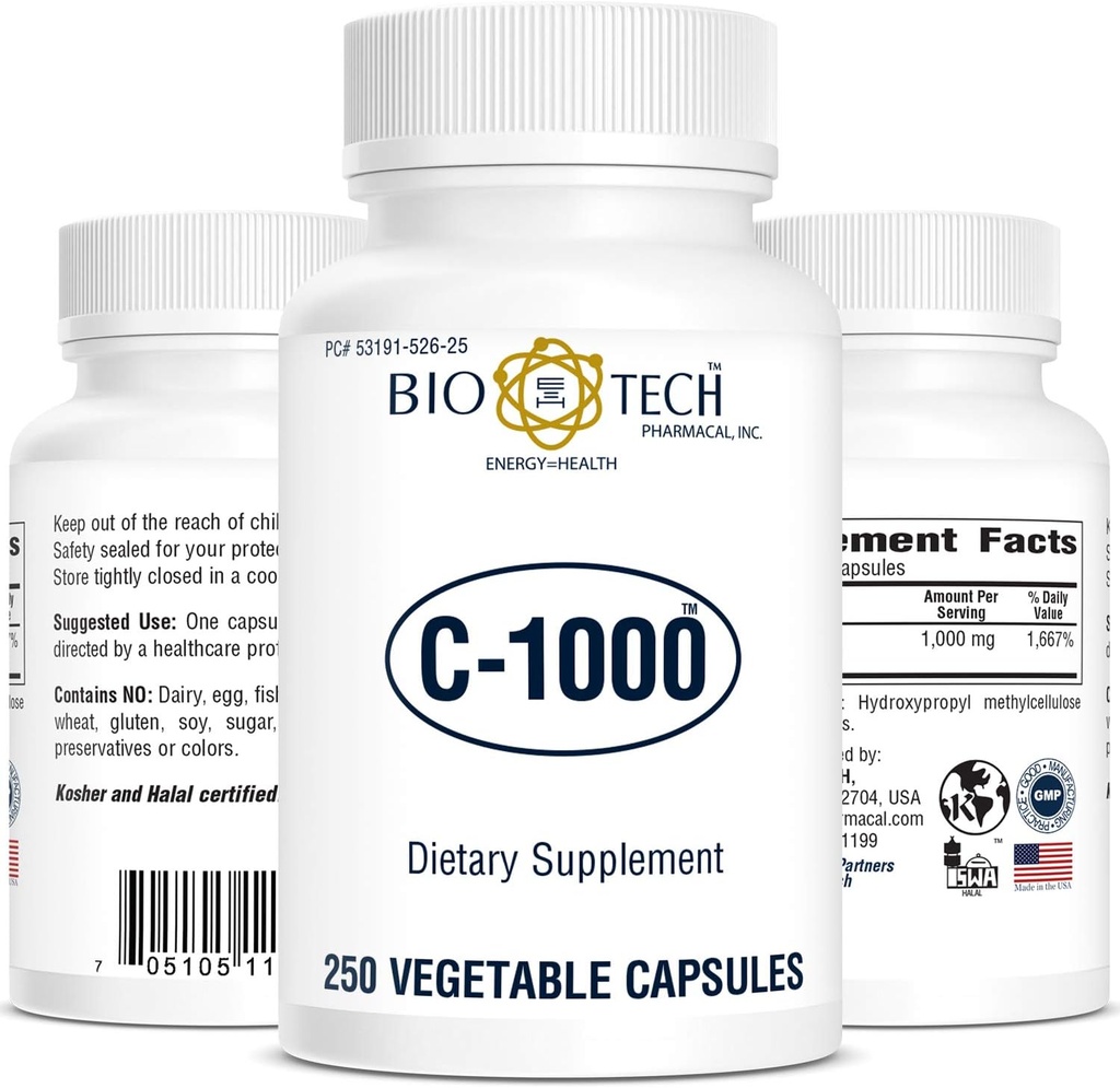 Bio-Tech - C-1000 250 κάψουλες λαχανικών