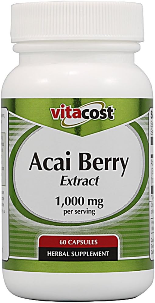Vitacost Acai Berry Ekstraksiyon - hizmet başına 1000 mg - 60 Capsules