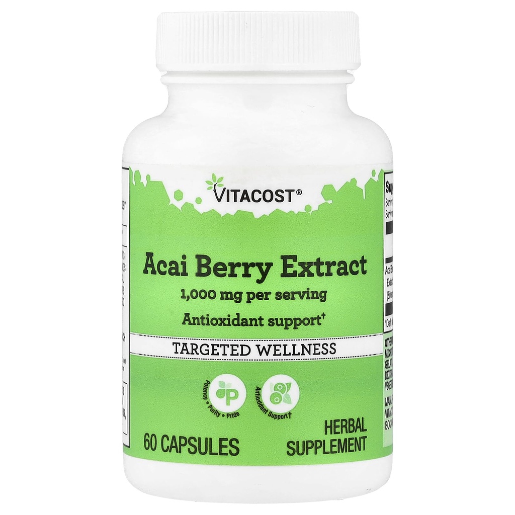 Vitacost Acai Berry Extract -- 1.000 mg ανά μερίδα - 60 κάψουλες