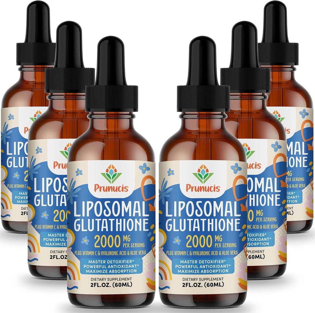 2000MG Liposomal Glutathionone Liquid, 98% Απορρόφηση, Active Form L-Glutathionone Supplement, Vegan Friendly, Ισχυρό Αντιοξειδωτικό Σύμπλεγμα για το ανοσοποιητικό σύστημα, Υπεράσπιση γήρανσης, Detox, 12 FL.OZ