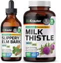BIO KRAUTER Slippery Elm Tincture 4 Fl. Oz. & Milk Butle 250 Capsules