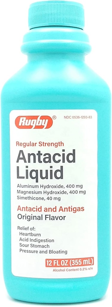 Rugby Laboratuvarları Antacid Sıvı Düzenli Kuvvetli Alüminyum Hidroxide 400 mg Magnezyum Hydroxide 400 mg Simethicone 40 mg Antacid ve Antigas Original Flavor (İlk 1)