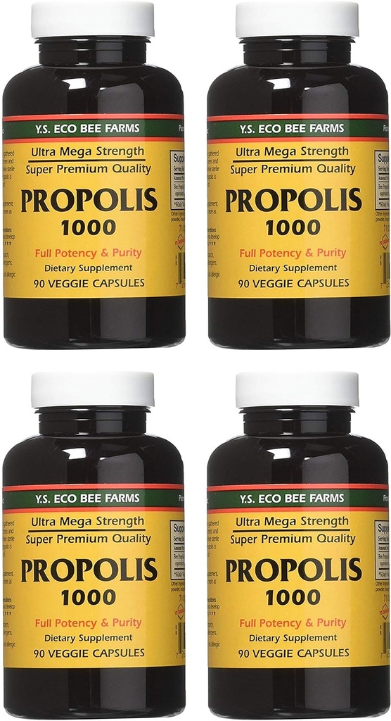 YS Eco Bee Farms Propolis 1000-90 caps (πακέτο των 4)