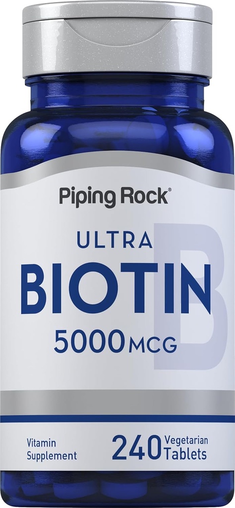 Piping Rock Biotin 500006 | 240 Tablet | Güzellik Vitamin Tamam | Vejetary, Non-GMO, Gluten Free