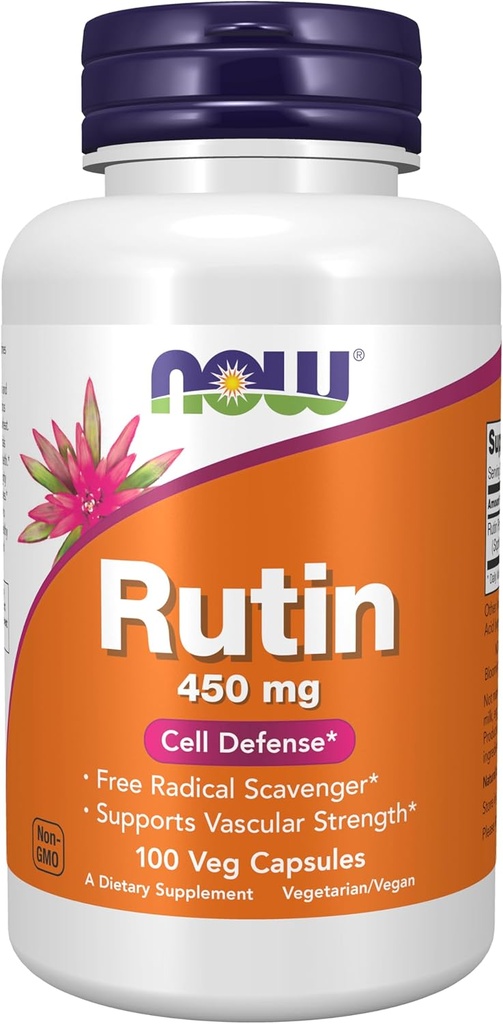 Şimdi Gıdalar Tamamlıyor, Rutin (Sophora japonica) 450 mg, Free Radikal Scavenger*, Hücre Savunma *, 100 Veg Capsules