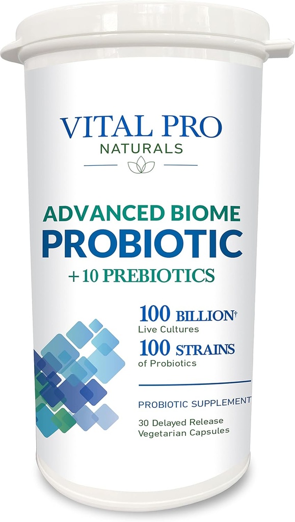 Vital Pro Naturals - Advanced Biome Probiyotik Plus Prebiyotiks 30 Capsules