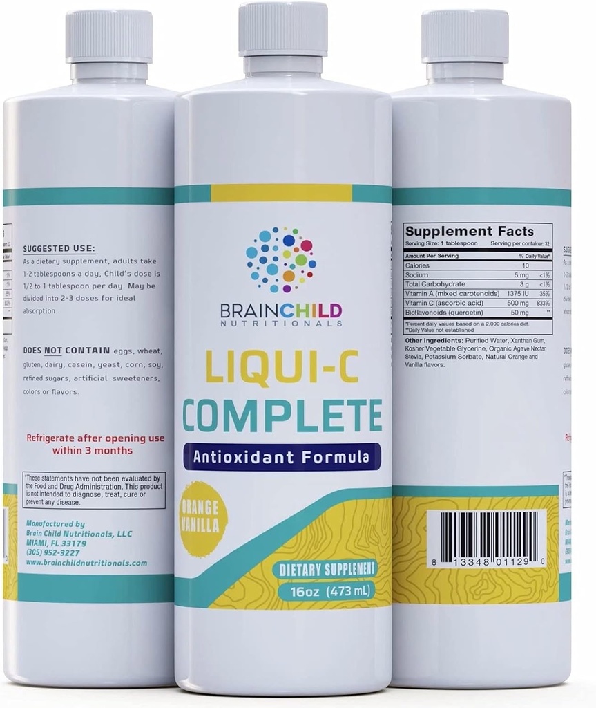 Εγκεφαλική διατροφή παιδιών Liqui-C Πλήρης 16oz
