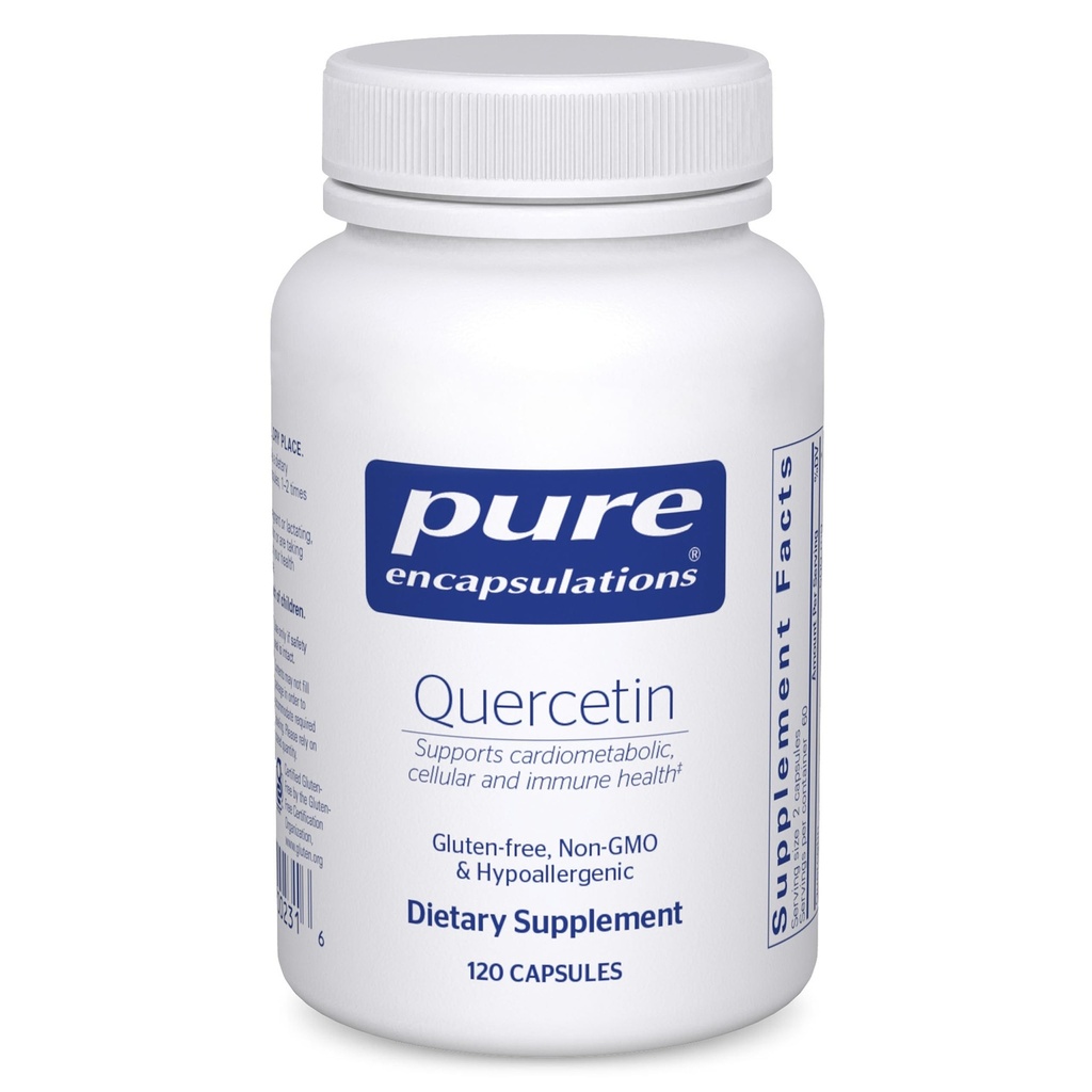 Pure Encapsulations Quercetin - 500 mg - Immune Support, Cellular Health & Heart Health - Antioksi Supplement - Gluten Free & Non-GMO - 120 Capsules