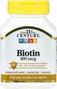 21. Yüzyıl Biotin Tabletleri, 800 mcg, 110 Kont (Pack of 3)
