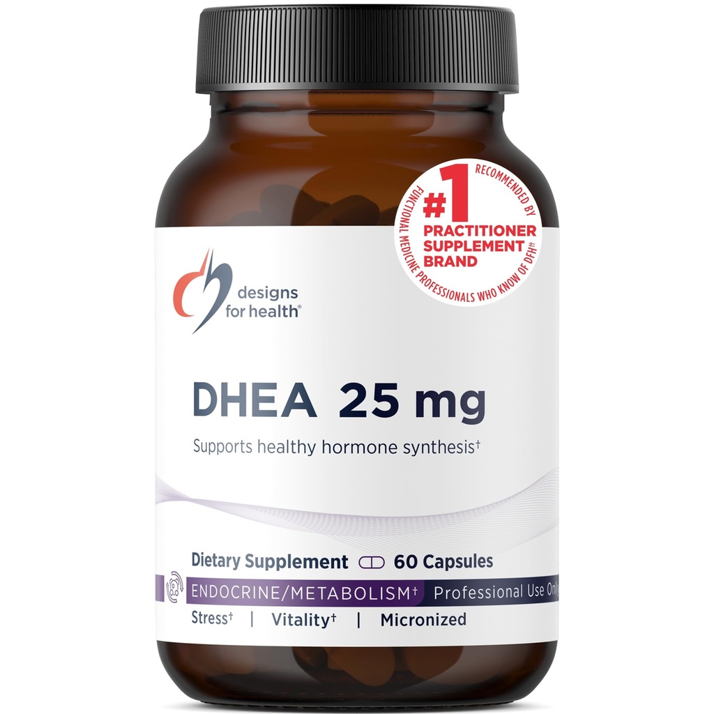 Σχέδια για την υγεία DHEA 25mg - DHEA συμπλήρωμα για άνδρες + γυναίκες - συμπλήρωμα για να βοηθήσει την υποστήριξη υγιή γήρανση, μυϊκή ακεραιότητα, ενέργεια + ορμονική σύνθεση - μη ΓΤΟ (60 κάψουλες)